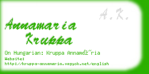 annamaria kruppa business card